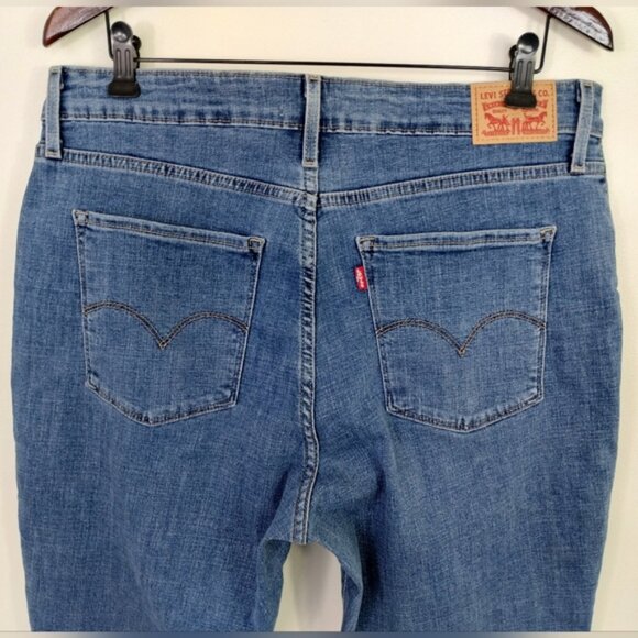 Levi's 721 Skinny Jeans Size 33 (34x29) Blue High Rise - Picture 12 of 14